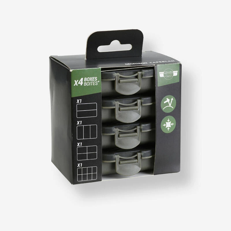 4 Boites Pour Rangement Accessoires Pêche De La Carpe 1 4 Boites Pour Rangement Accessoires Pêche De La Carpe