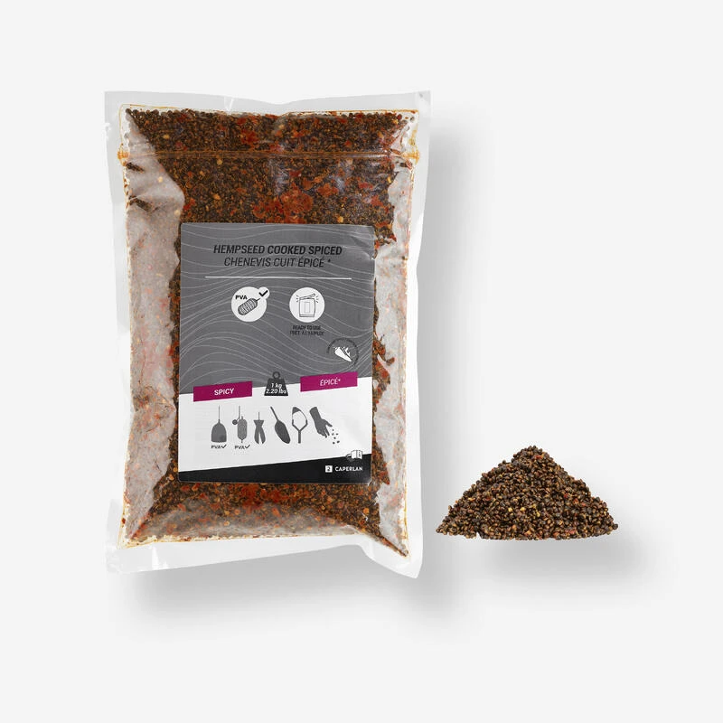 Chènevis épicé Cuit 1kg Graines Pêche De La Carpe 1 Chènevis épicé Cuit 1kg Graines Pêche De La Carpe