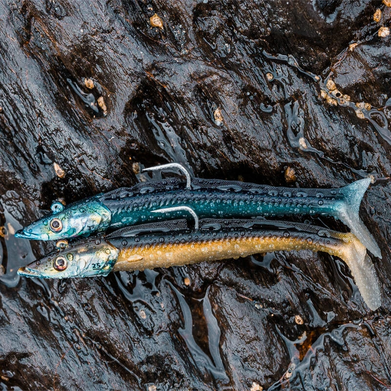 COMBO Leurres Souples Shad Lançon EELO 150 25g AYU/BLEU 4 COMBO Leurres Souples Shad Lançon EELO 150 25g AYU/BLEU – Image 4