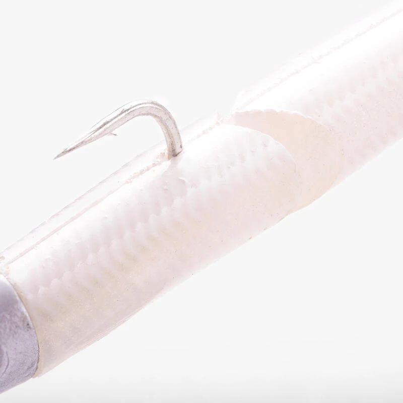 COMBO Leurres Souples Slug Lançon SLUGEELO 130 10gr Doré/Blanc 4 COMBO Leurres Souples Slug Lançon SLUGEELO 130 10gr Doré/Blanc – Image 4