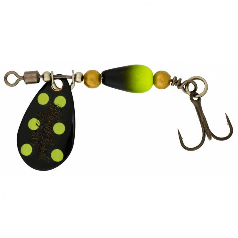 Cuiller Tournante Daiwa Silvercreek Spinner 4g (Black/ Yellow Dots) 1 Cuiller Tournante Daiwa Silvercreek Spinner 4g (Black/ Yellow Dots)