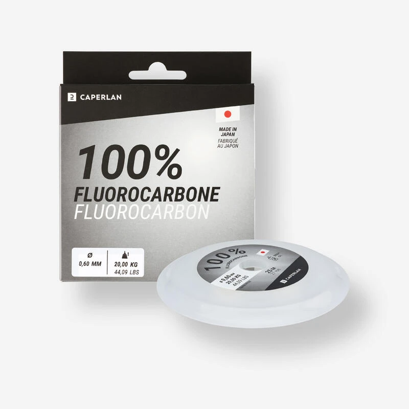 FIL DE PÊCHE FLUOROCARBONE 100% 25M 1 FIL DE PÊCHE FLUOROCARBONE 100% 25M