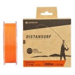 Fil Pêche En Surfcasting Orange DISTANSURF 14/100
