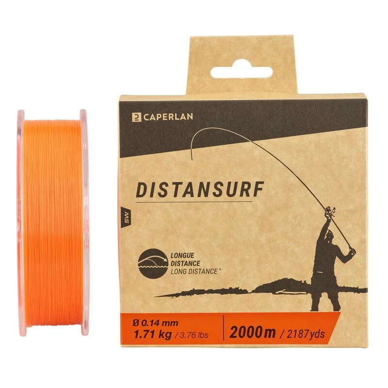 Fil Pêche En Surfcasting Orange DISTANSURF 14/100 1 Fil Pêche En Surfcasting Orange DISTANSURF 14/100