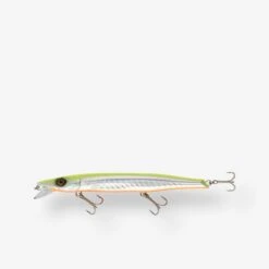 Jerkbait Pêche Au Leurre En Mer JERKUDA 170F Blanc Fluo