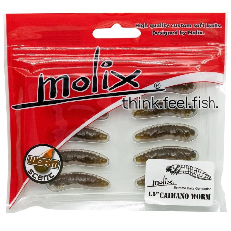 Leurre Souple Pêche De La Truite CAIMANO WORM BROWN 3.8cm 2 Leurre Souple Pêche De La Truite CAIMANO WORM BROWN 3.8cm – Image 2