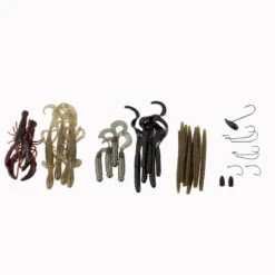 Savage Gear LEURRES SOUPLES PÊCHE PRO PACK KIT BLACK BASS