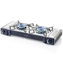 Réchaud à Gaz 2 Feux - Skandika Brann - Camping - Allumage Piezo - Mallette -Pêche Boutique rechaud a gaz 2 feux skandika brann camping allumage piezo mallette 1