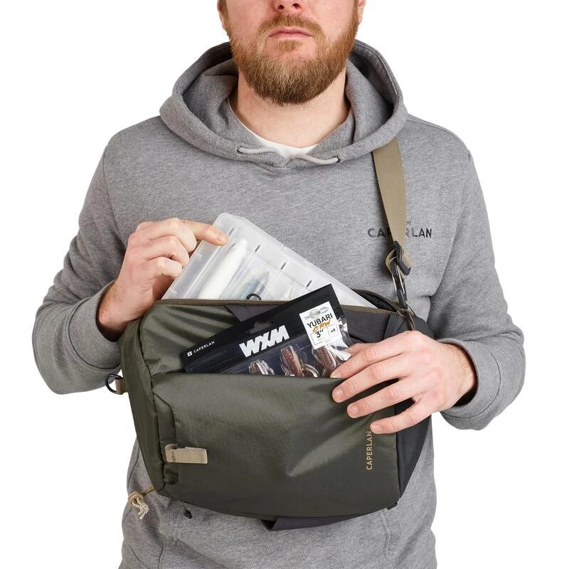 Sac à Bandoulière De Pêche 9L - Sling Bag 100 Kaki 7 Sac à Bandoulière De Pêche 9L - Sling Bag 100 Kaki – Image 7