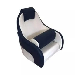 SIÈGE PILOTE DELUXE - BLANC / BLEU -Pêche Boutique siege pilote deluxe blanc bleu 3