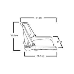 SIÈGE PILOTE RABATTABLE BLANC -Pêche Boutique siege pilote rabattable blanc 5